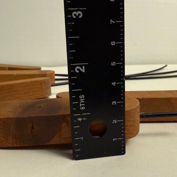 MCM Cattail Stems Wall Hanging Decorative Wood Metal Rustic Cabin Set of 2 - Picture 10 of 14